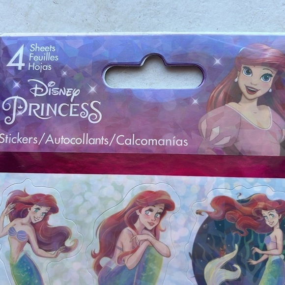 Disney Princess Little Mermaid 4 sheets of stickers - Picture 3 of 3